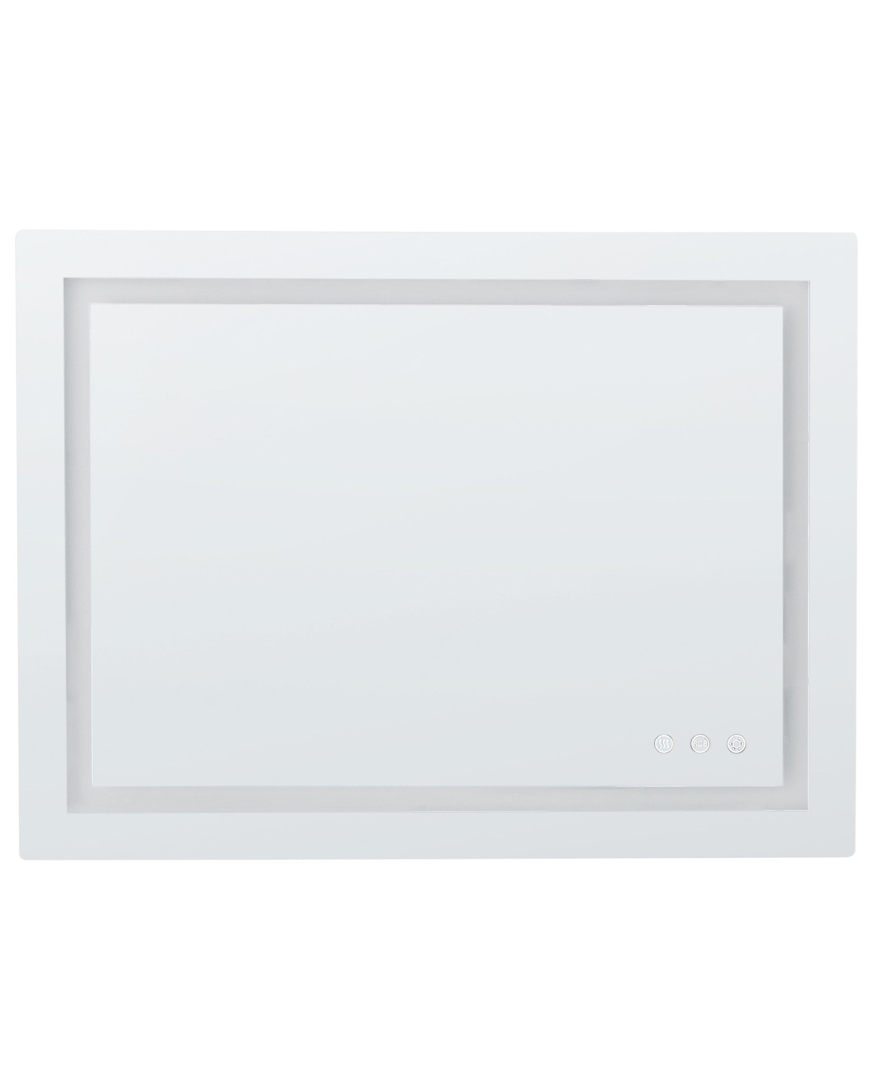 LED Bathroom Mirror PRENOIS 80 cm 60 cm Silver