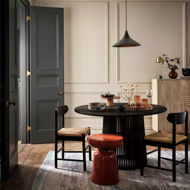 Habitat Jericho Solid Wood 4 Seater Dining Table - Black