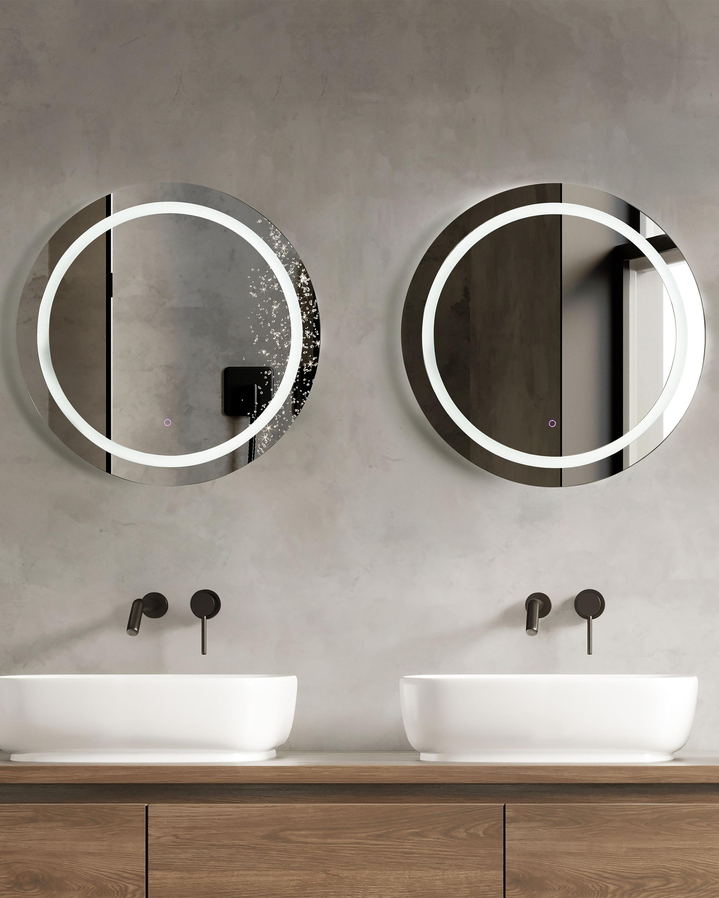 LED Bathroom Mirror COURSEULLES 79 cm 79 cm Silver