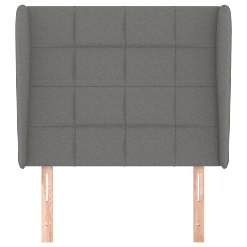 NNEVL Headboard with Ears Dark Grey 83x23x118/128 cm Fabric