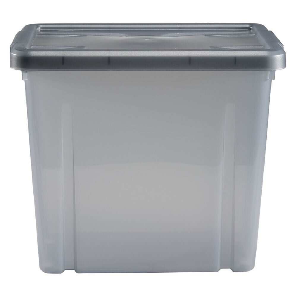 BoÎte de rangement en plastique gris fumée 8,8L
