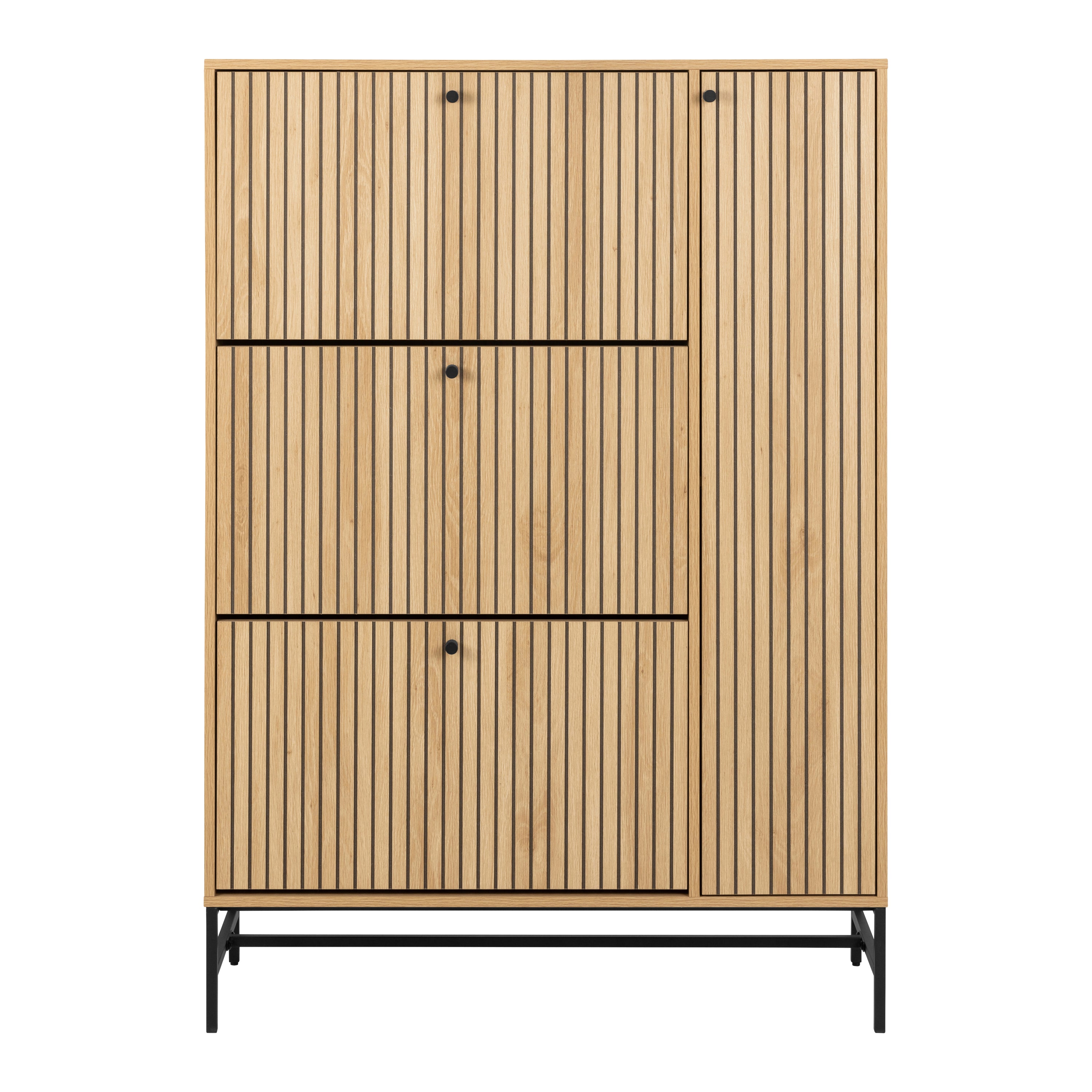 by fonQ Lamina Schoenenkast - 3 Lades - met Zijkast - Eiken