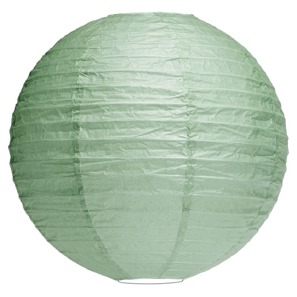 Suspension boule chinoise papier vert - Ø30xH28cm