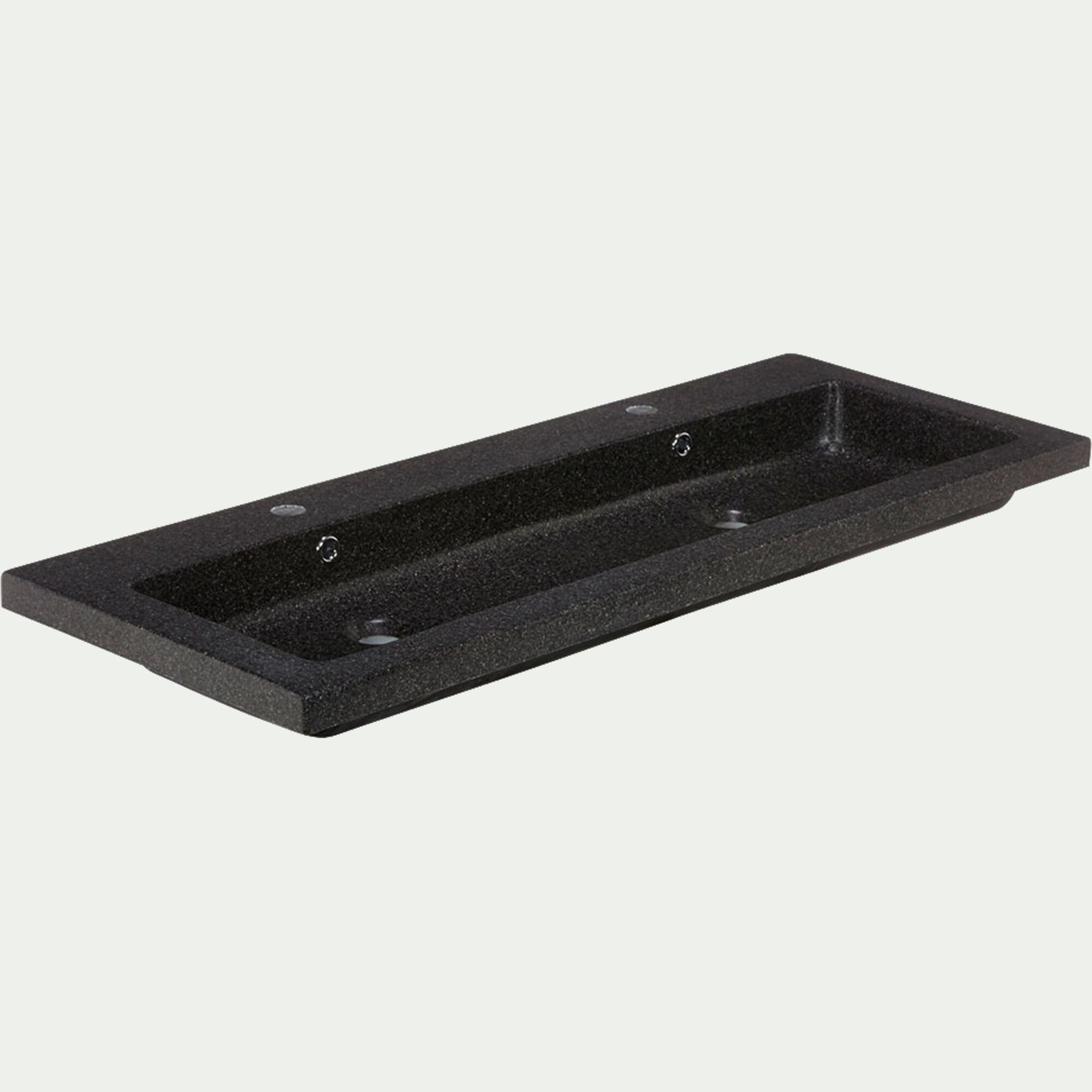 SOURCE - Plan vasque 120cm en terrazzo noir