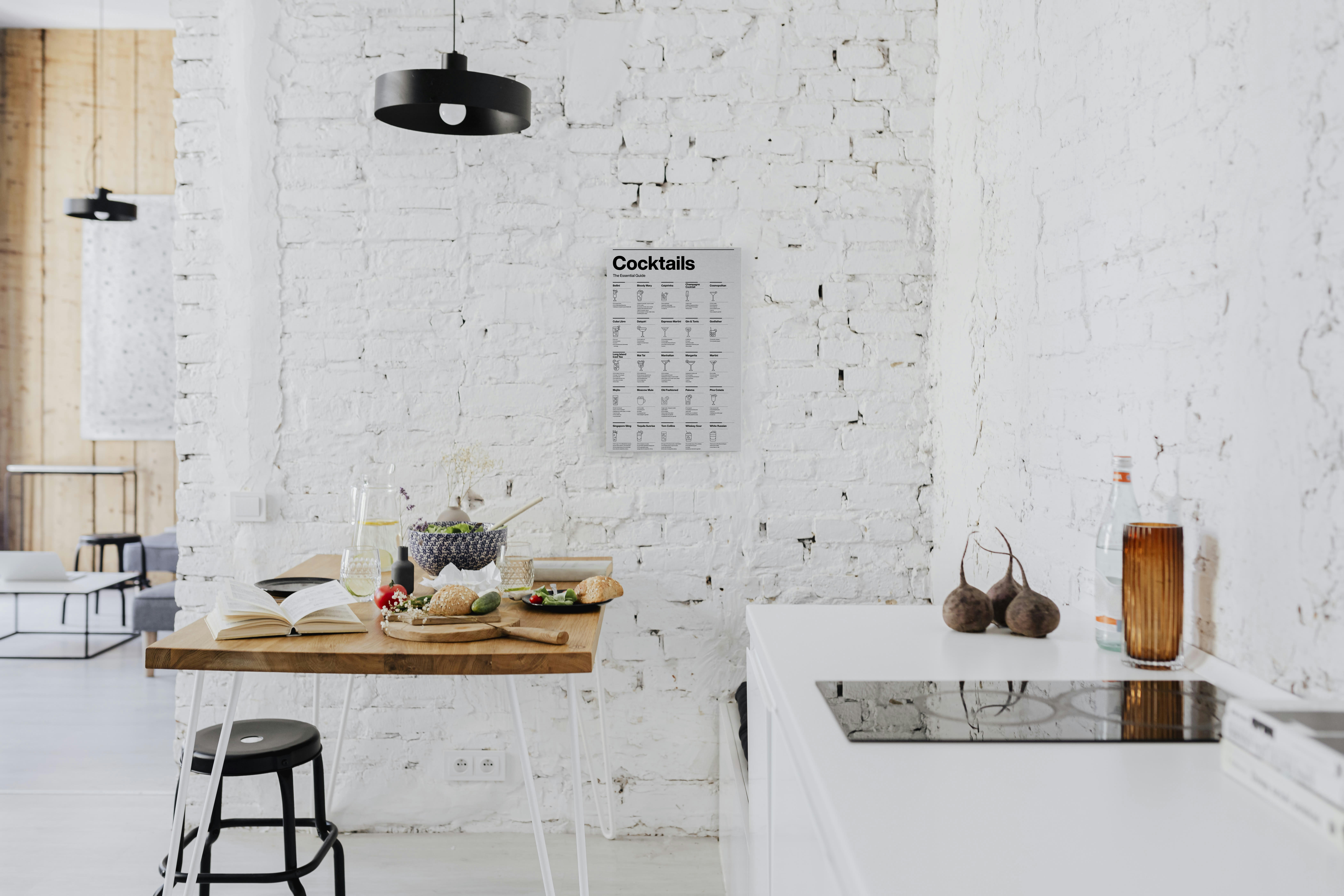 COCKTAILS BW - Peinture sur toile 60x40 imprimé HD Cocktails BW