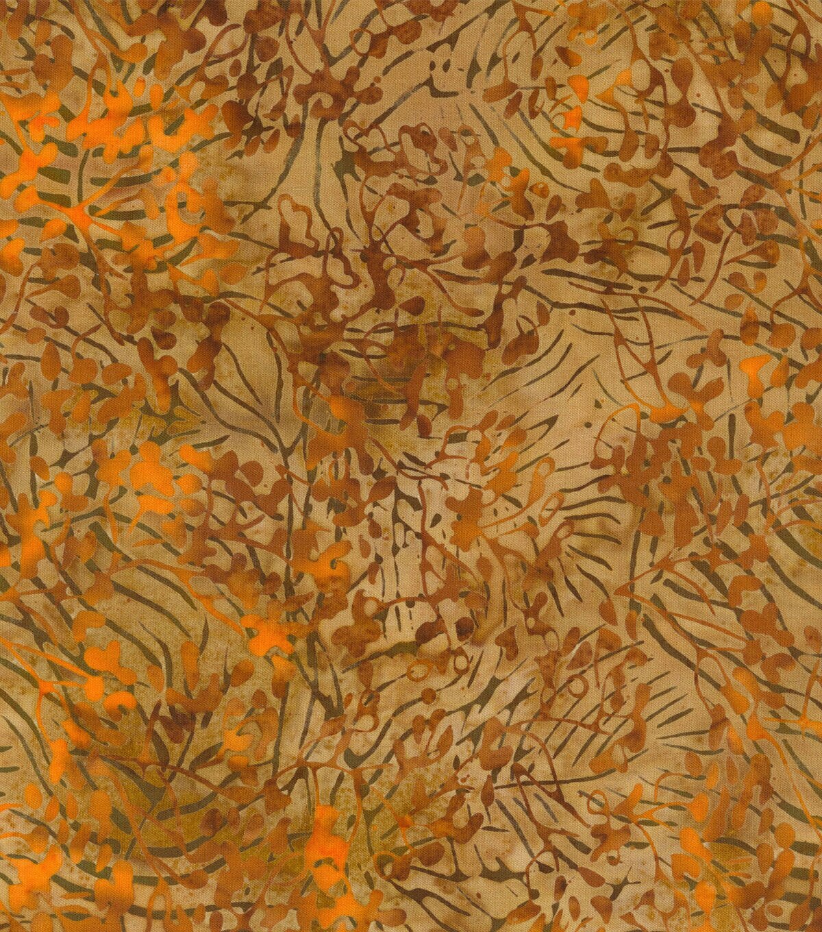 Brown Fawn Batik Cotton Fabric