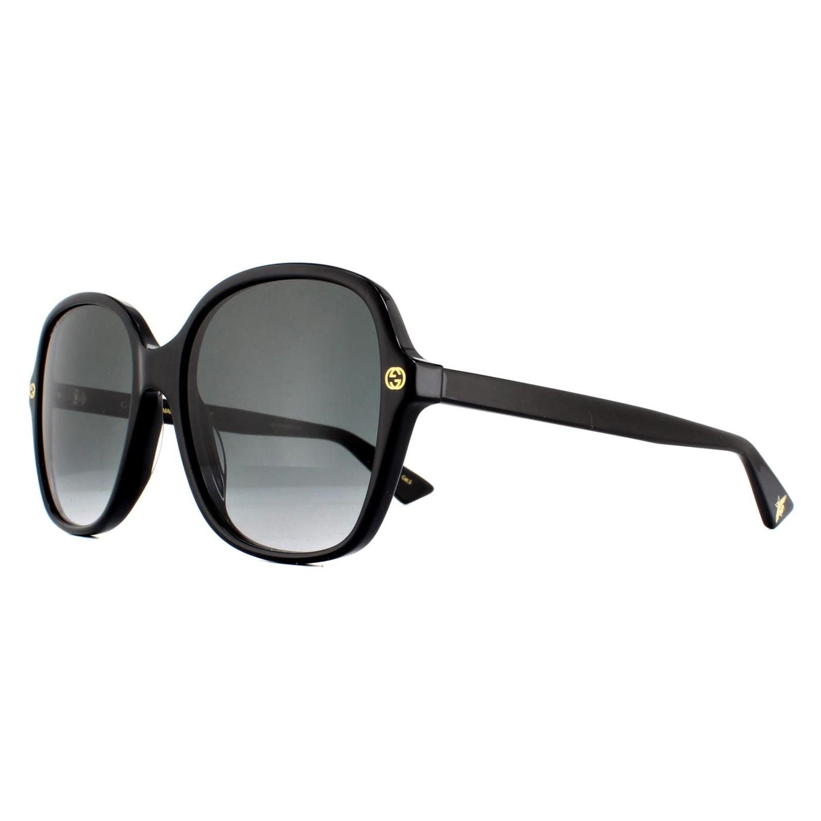 Gucci Square Black Grey Gradient Sunglasses