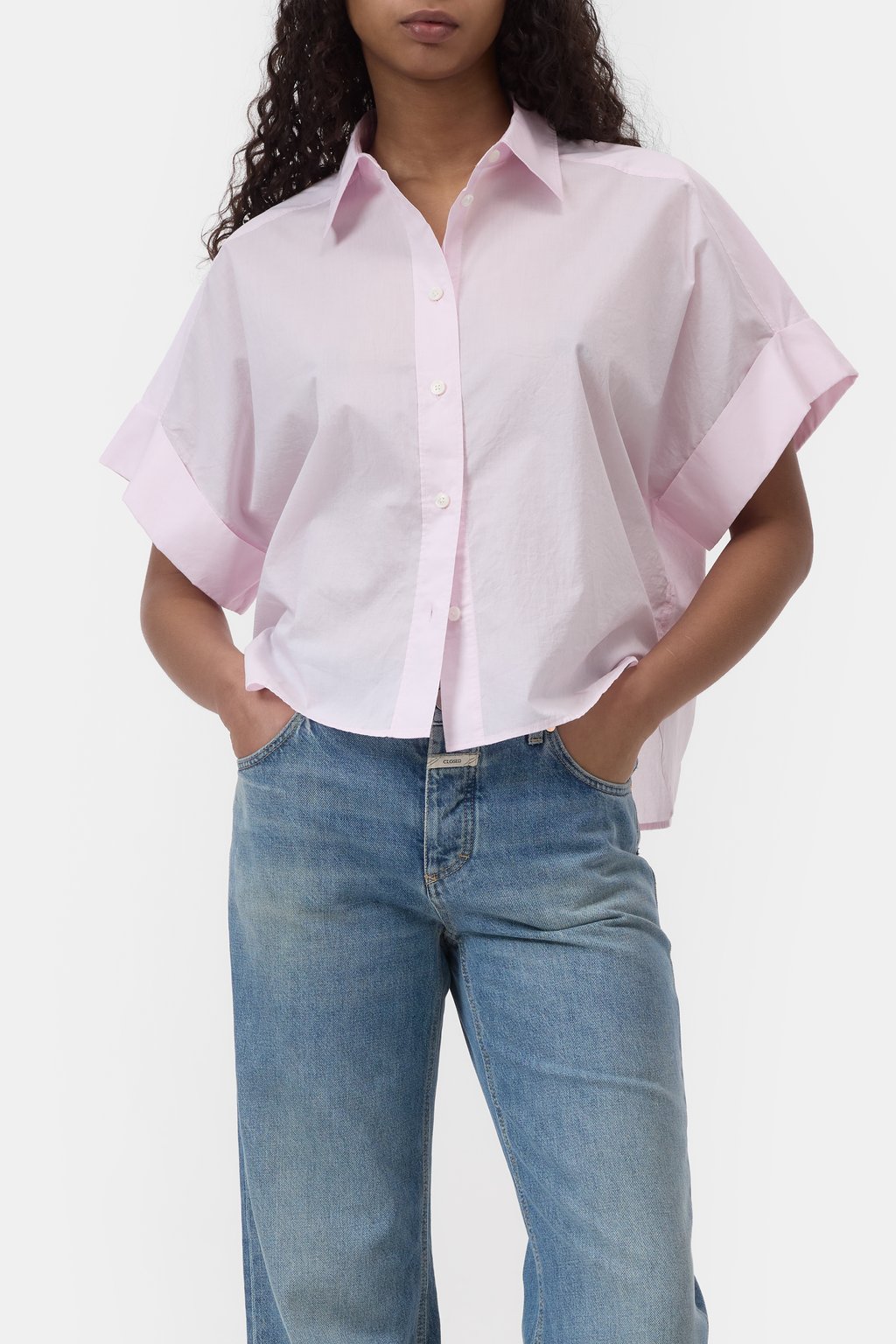Kurzarm-Bluse aus Baumwolle