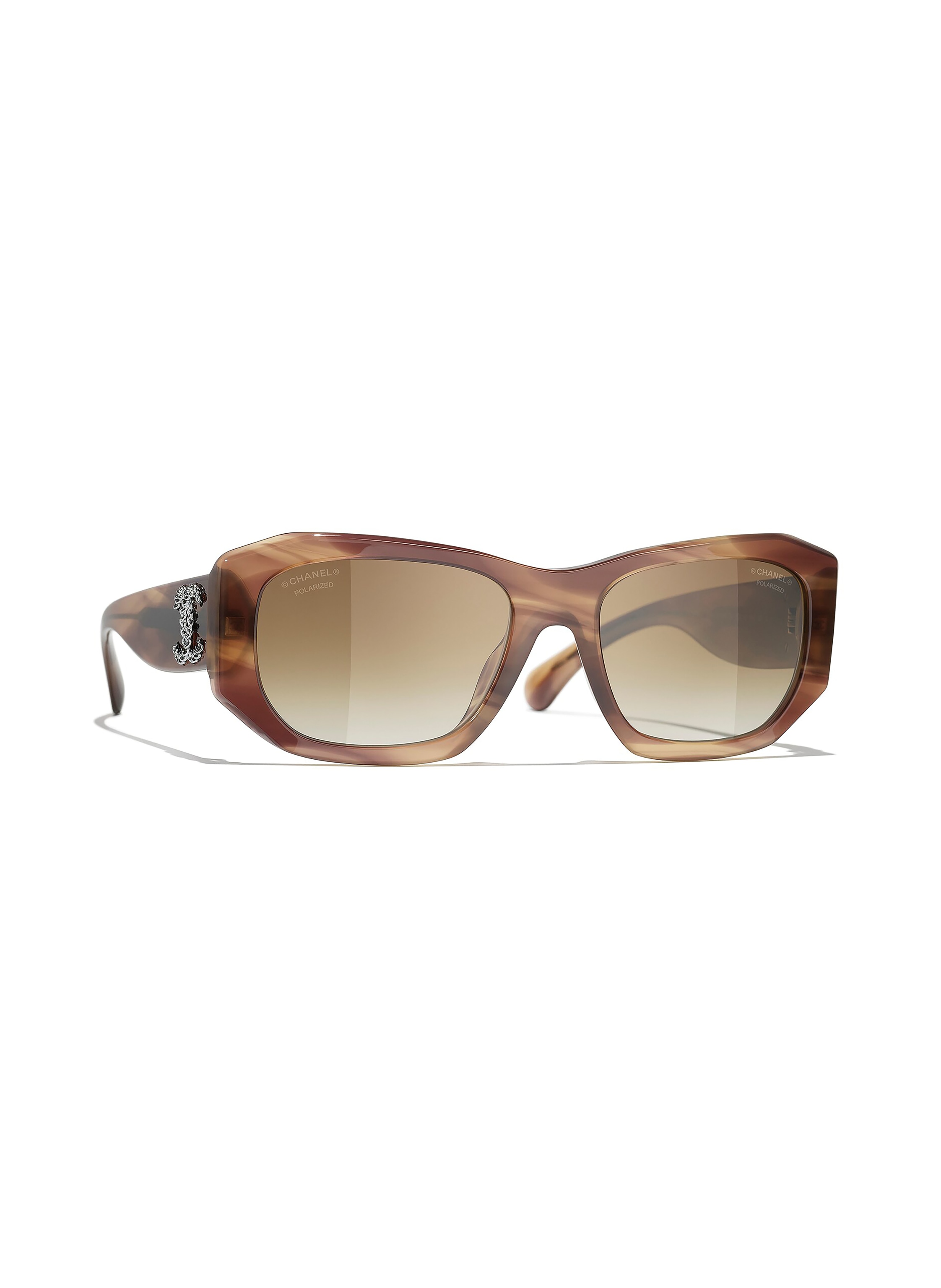 CHANEL Rechteckige Sonnenbrille