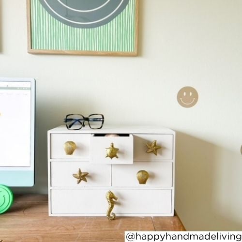 Deurknop schilpad - goud - 4x5 cm