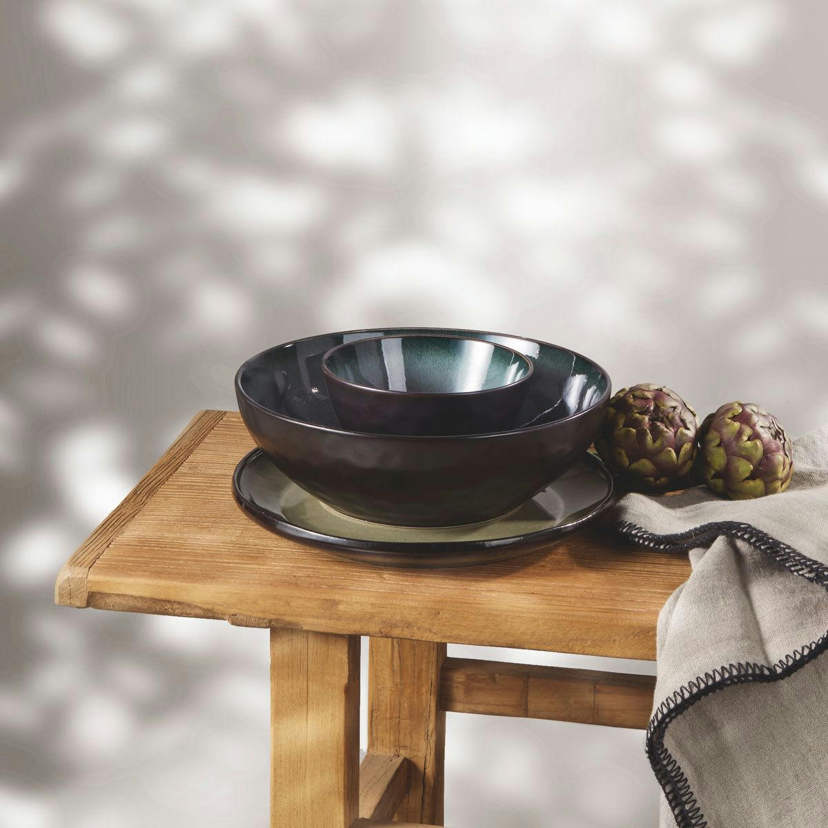 BRUM - Console bois d'orme naturel 130cm