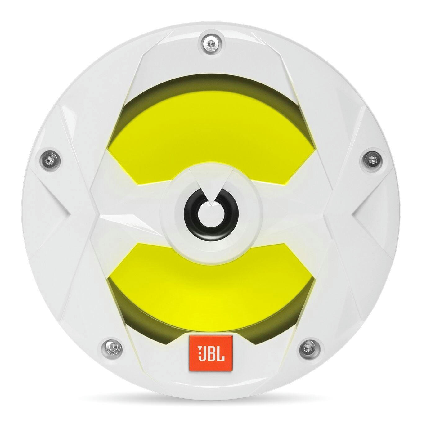 JBL 2-way 75W Marine Speakers, with RGB Lighting White, 6.5-in