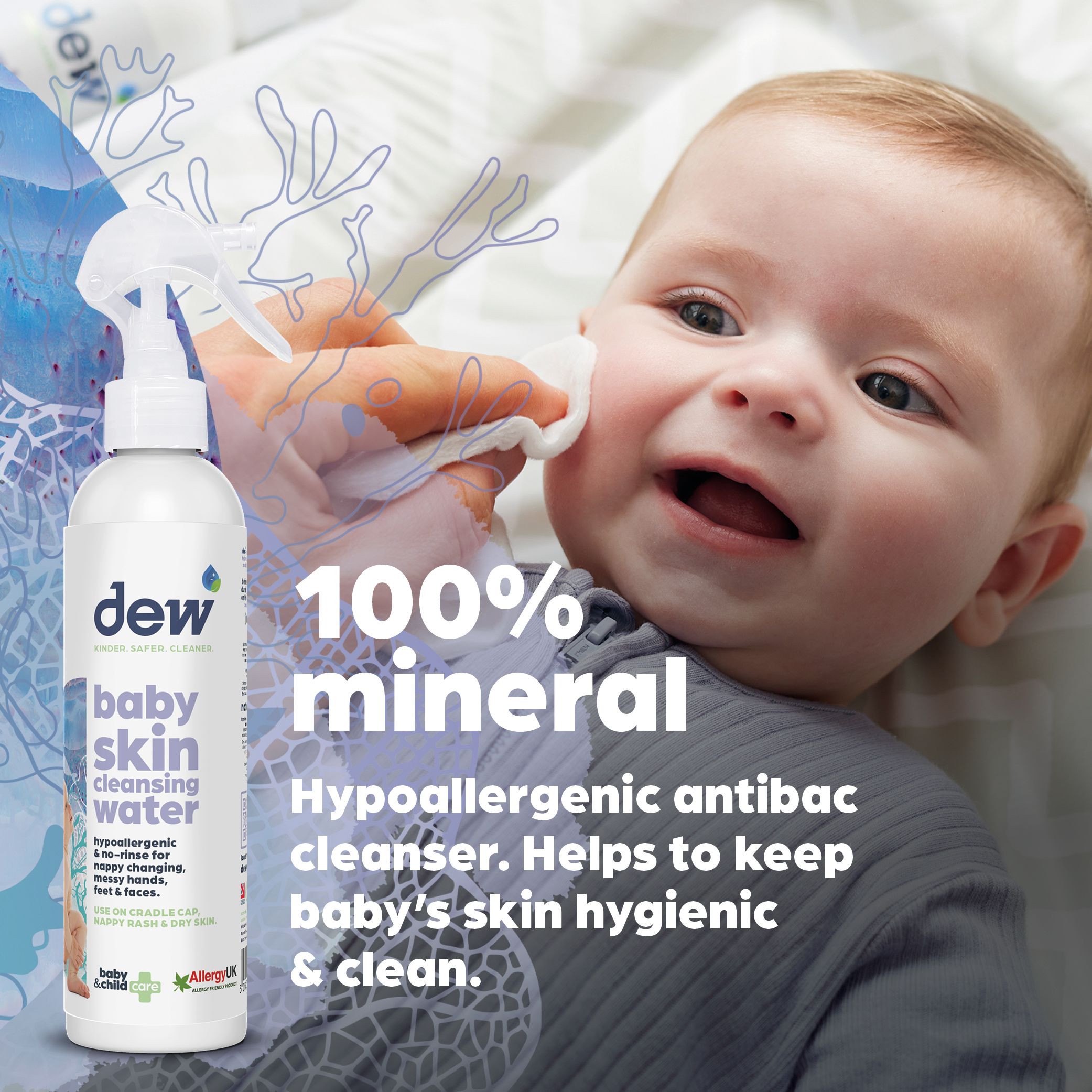 Dew Baby Cleansing Water 100% Natural Antibacterial Sanitiser Spray (65ml)