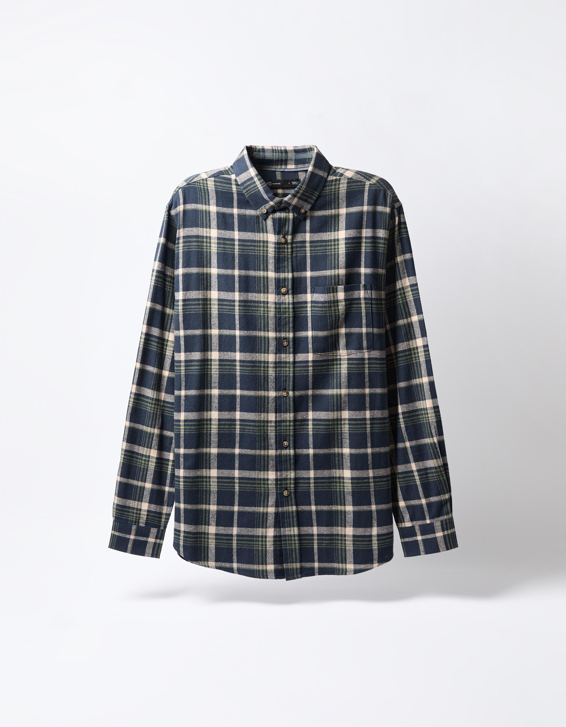 Camisa Flanela de Xadrez, Homem, Azul Escuro