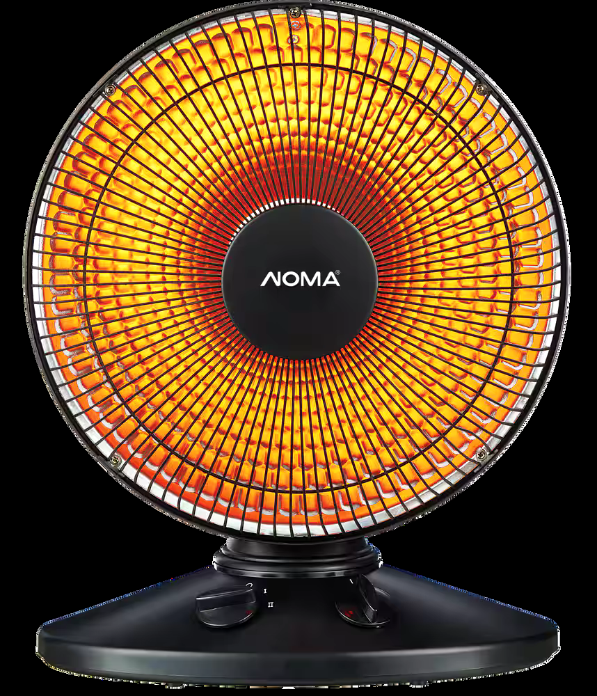 NOMA Oscillating Parabolic Dish Portable Radiant Electric Space Heater, 1000W, Black