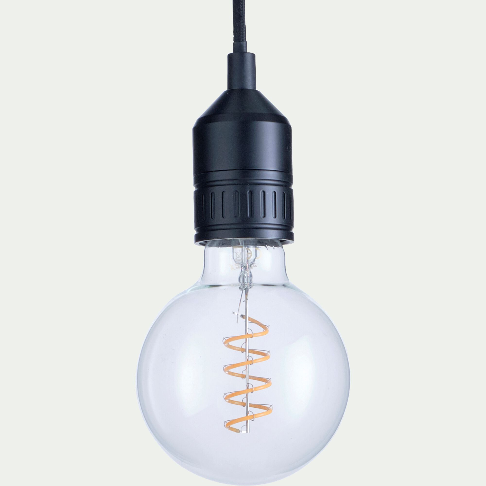 SPIRALE - Ampoule LED globe D9,5cm culot E27 - transparent