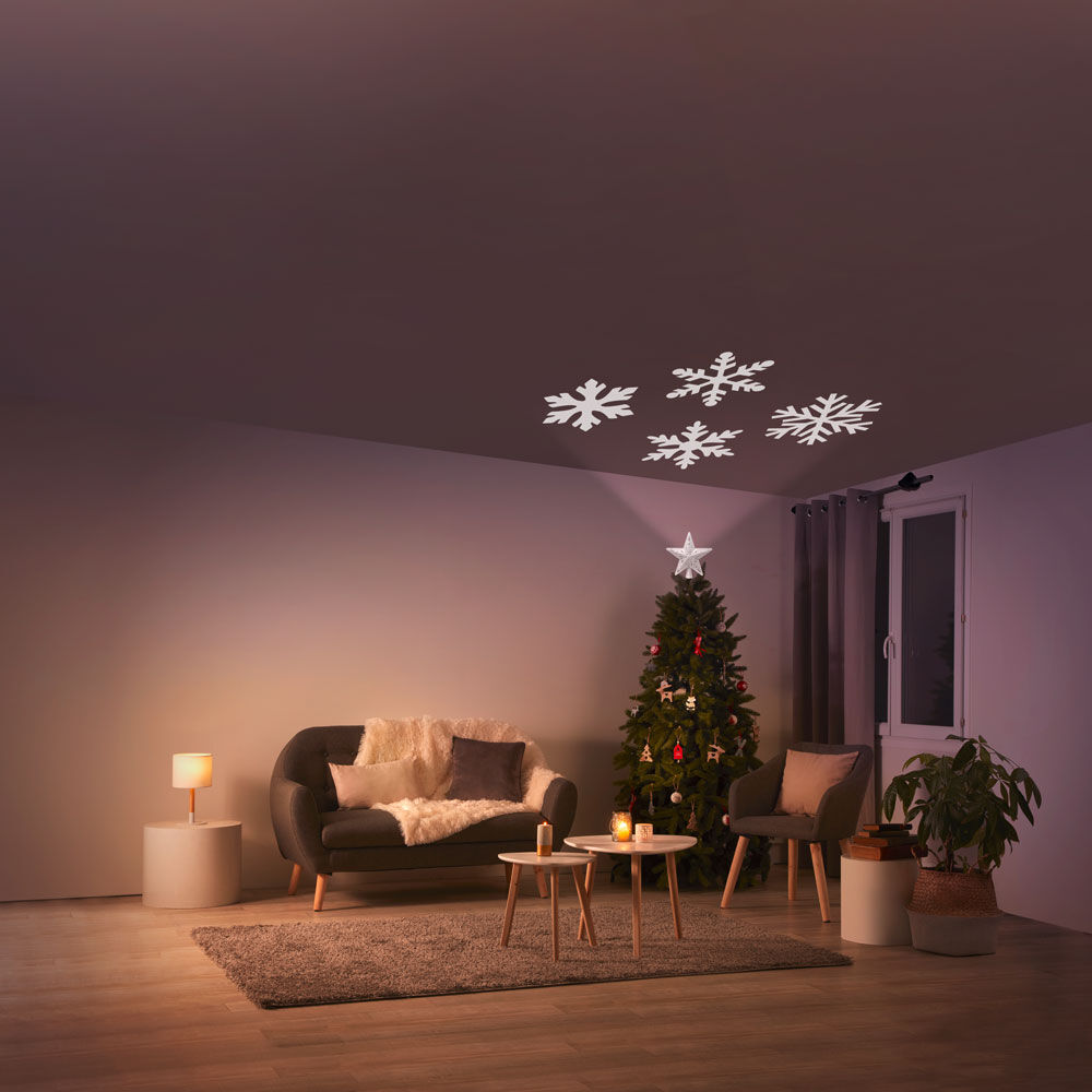 Cimier tête de sapin No&euml;l projecteur 4 LED
