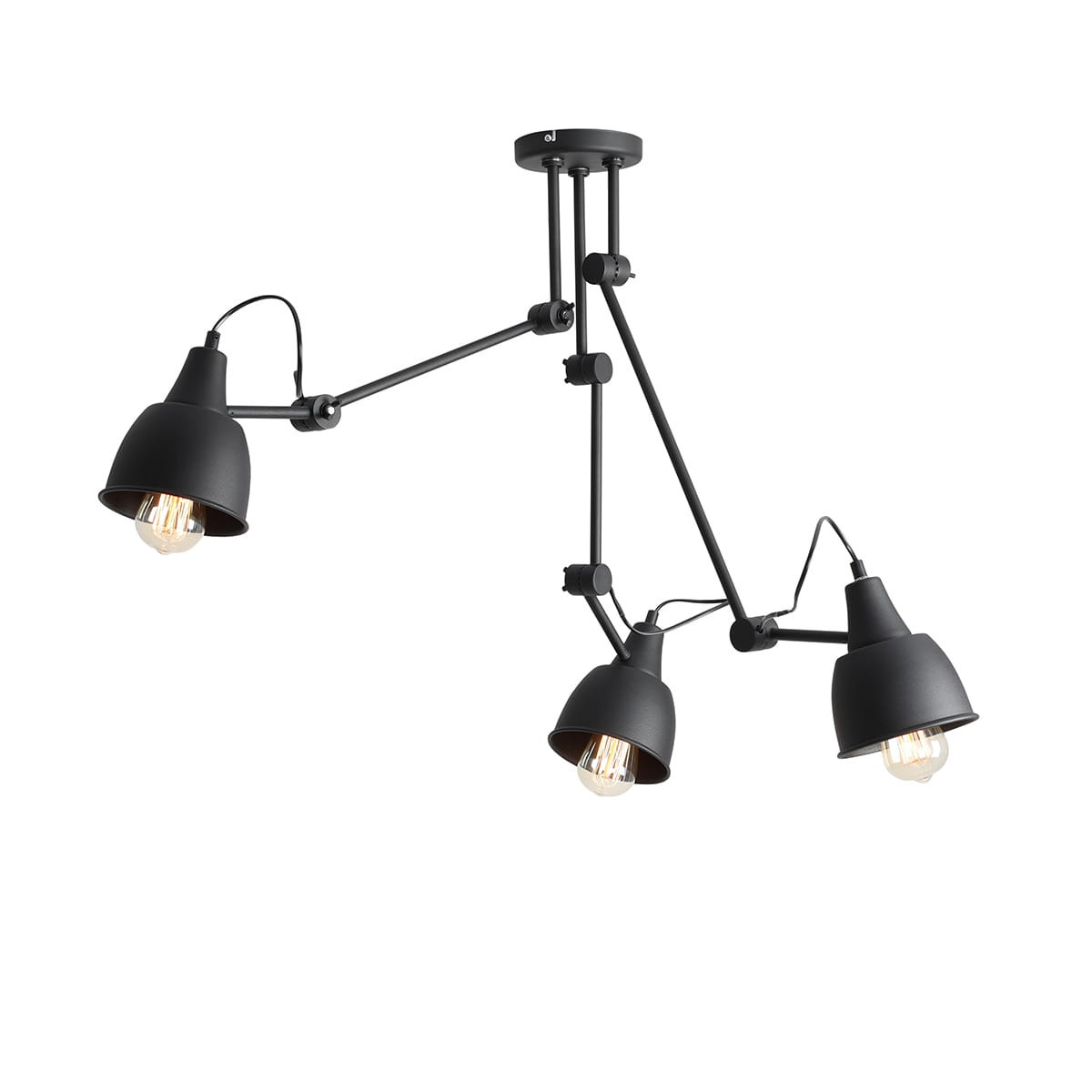Lampa wisząca czarna AIDA 3xE27x60W wym: 100x80x40 cm Aldex
