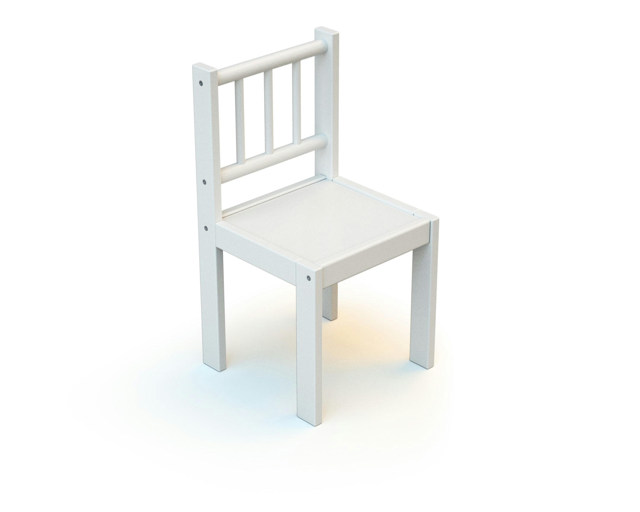 - Ensemble 1 table + 2 chaises blanc