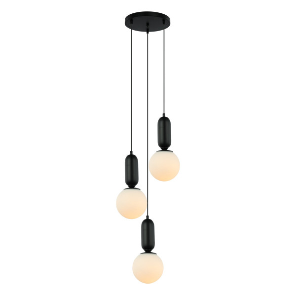 Lampa wisząca czarno-biała ALDEVA 3xE27x40W wym: 127x40x40 cm Italux