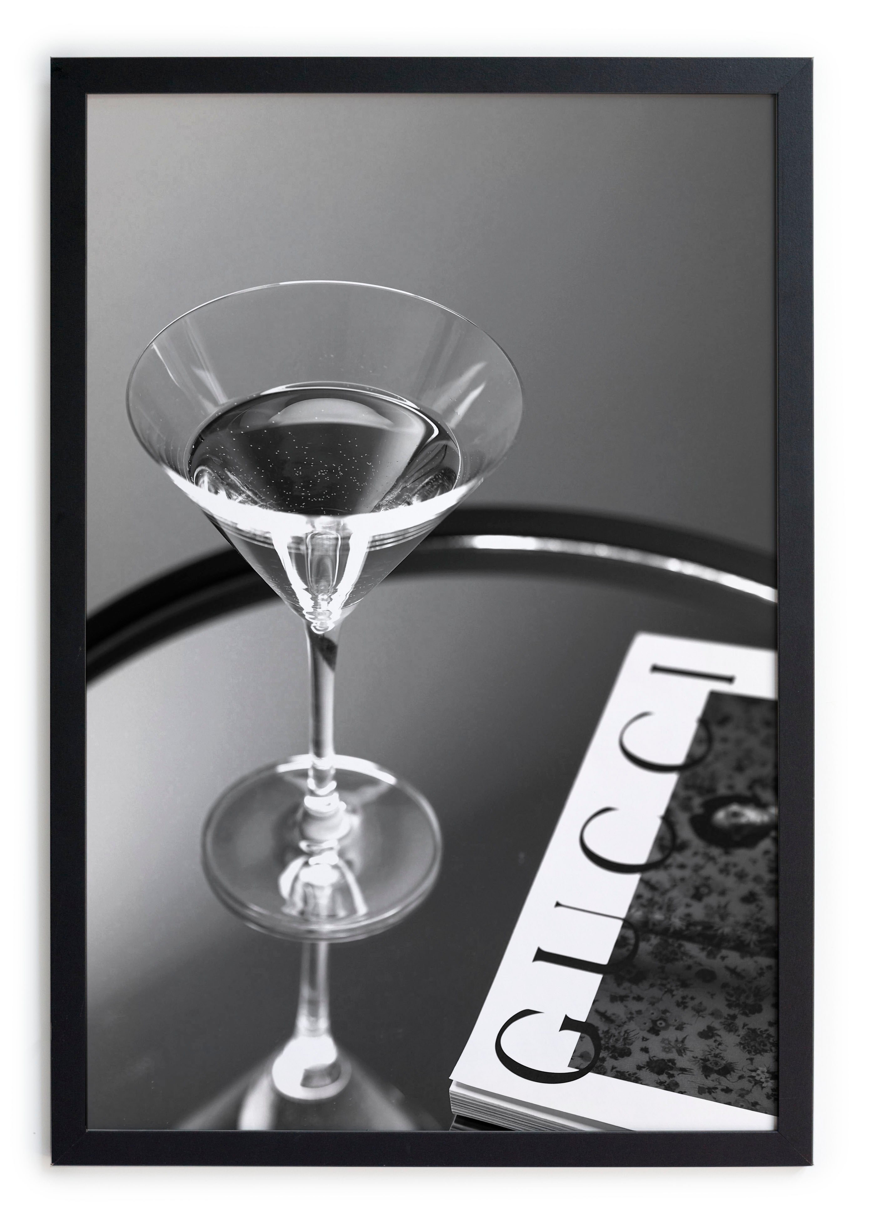 Zwarte lijst met kader 40x30 Gucci Champagne