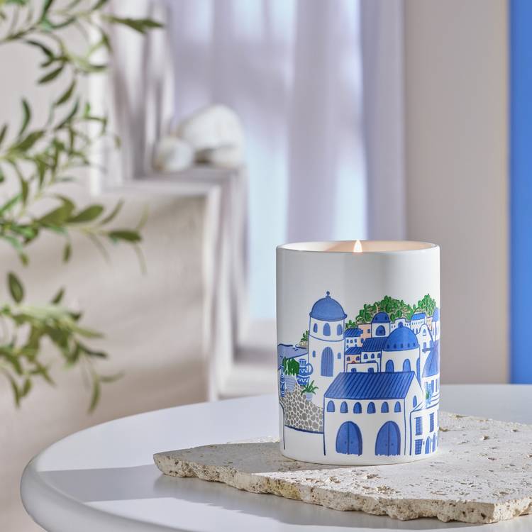 Habitat Ceramic Singlewick Candle - Santorini