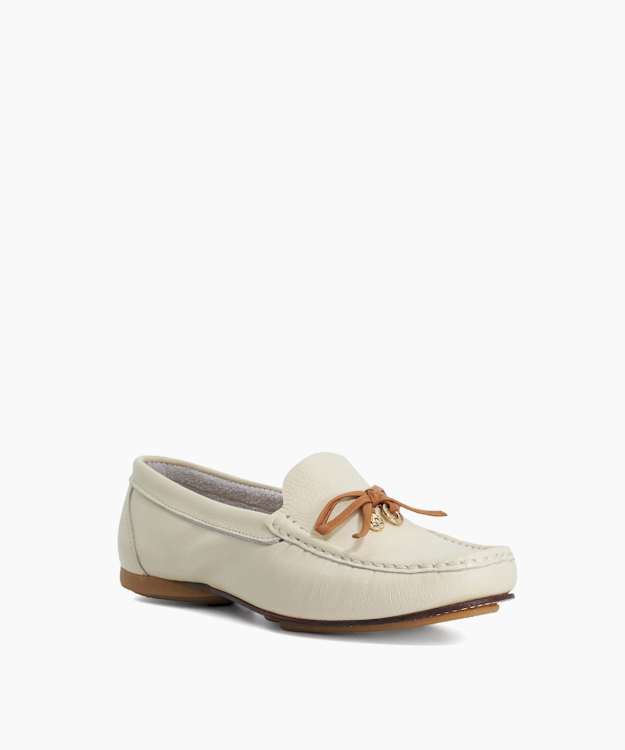 Grip White - Casual Leather Loafers