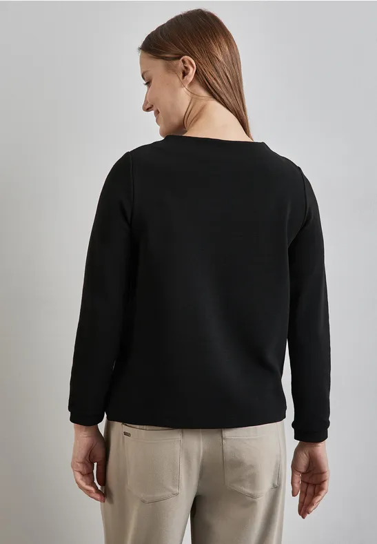 Turtleneck Struktur-Shirt