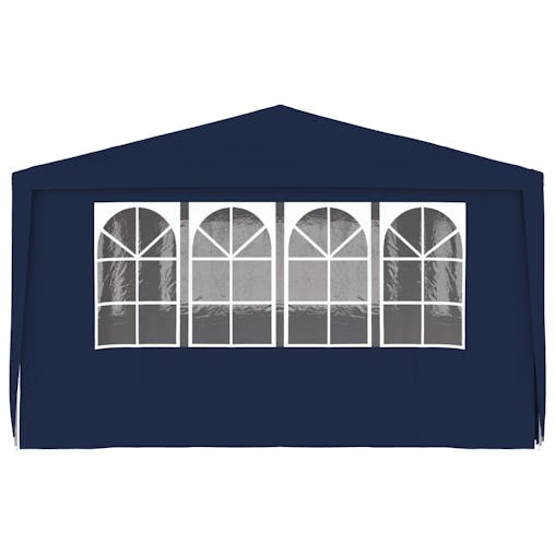 NNEVL Professional Party Tent with Side Walls 4x6 m Blue 90 g/m&sup2;