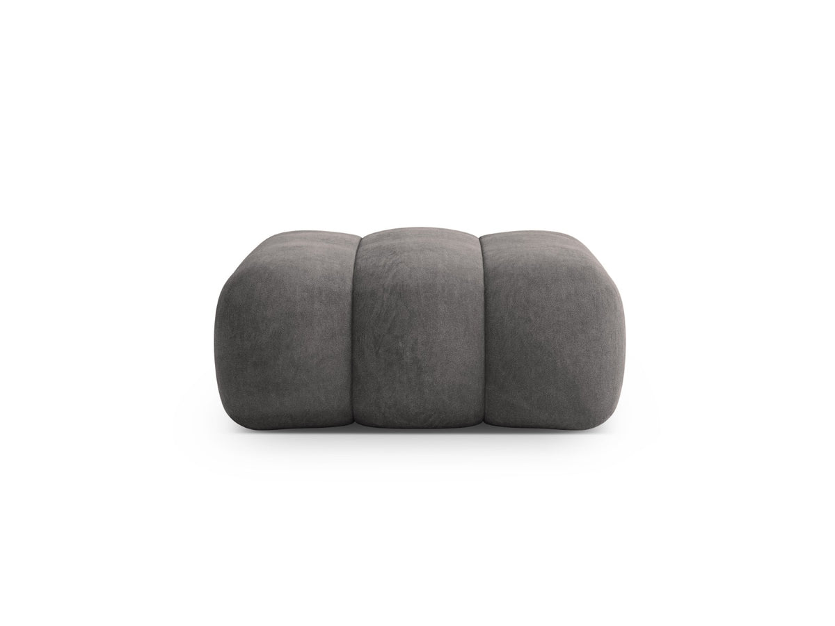 Cosmopolitan Design Poef Koge flueel grijs - 95x95x40cm