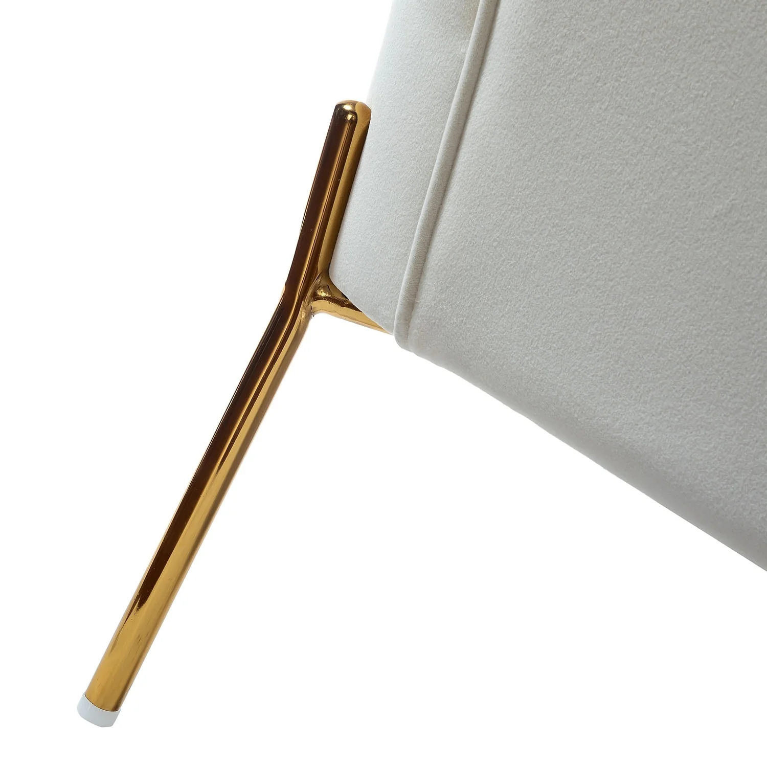 Marina Modern Velvet Accent Chair with Golden Legs Set of 2 by HULALA HOME