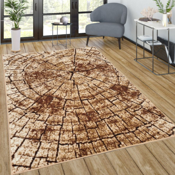 Dywan nowoczesny beżowy do salonu pokoju 017 - 50x90 cm - modny solidny