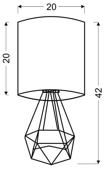 Lampa gabinetowa GRAF 1x60w e27 biała