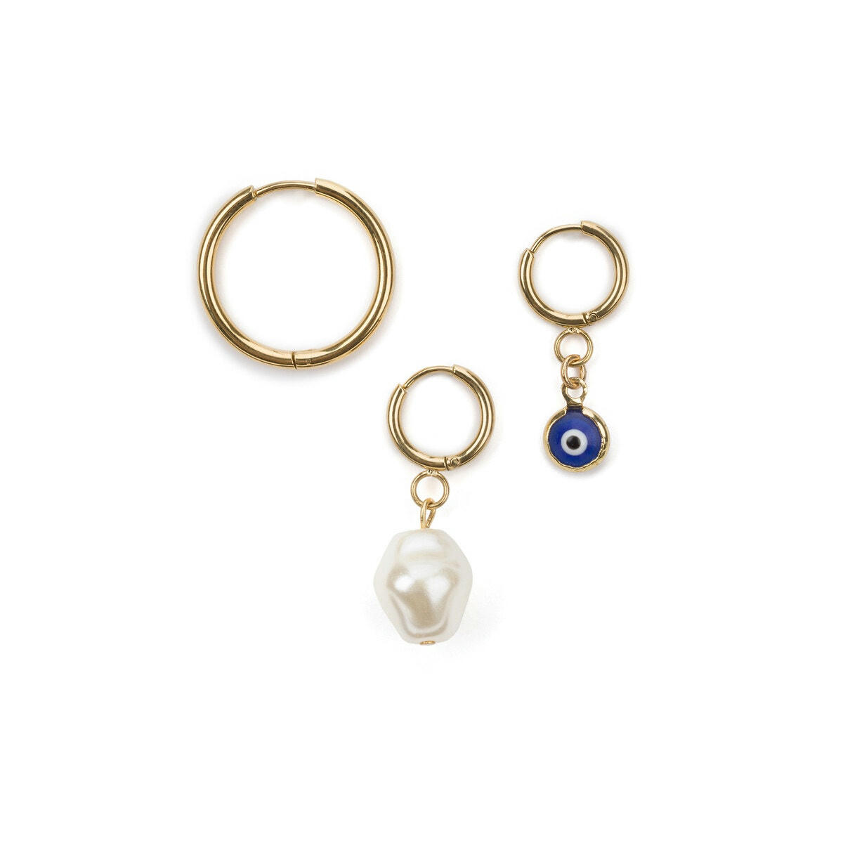 Lot de 3 boucles d'oreilles