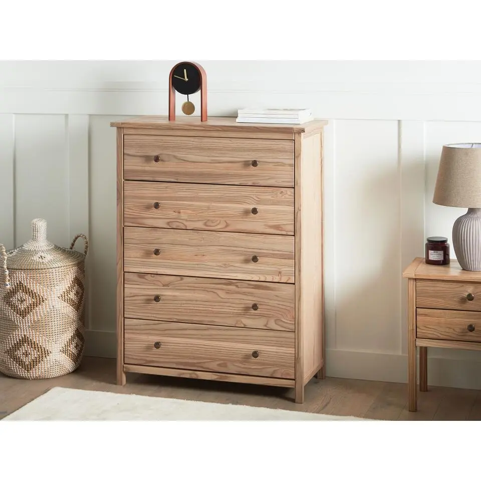 SALTON - Ladekast met 5 lades - Lichte houtkleur - Sassafras