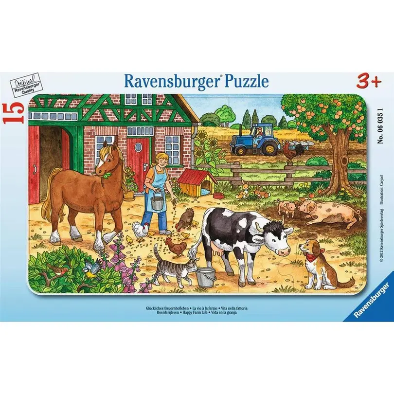 Puzzle 15-teilig Glückliches Bauernhofleben