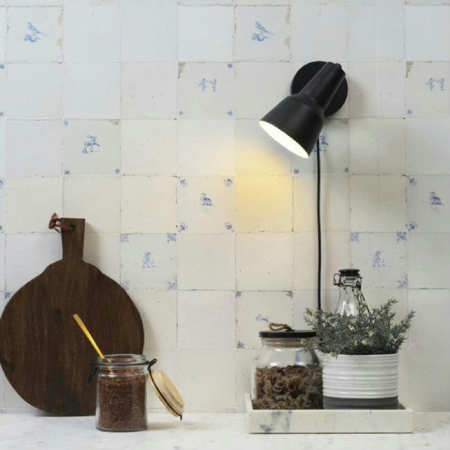 VALENCIA - Applique murale métal noir H21cm