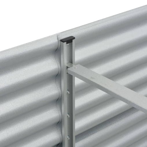 NNEVL Garden Raised Bed 240x80x44 cm Galvanised Steel Silver