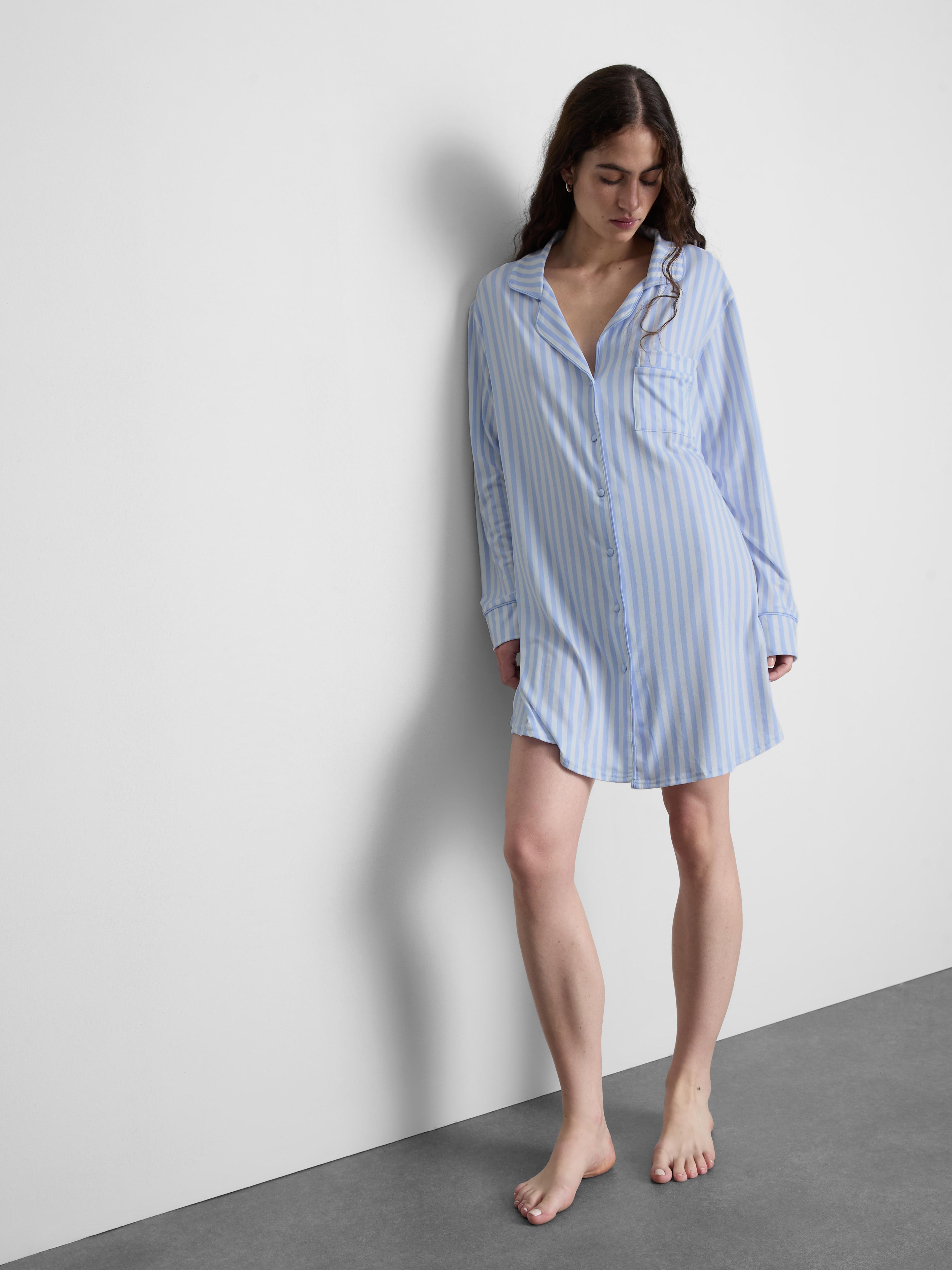 Relaxed Piped Nightshirt