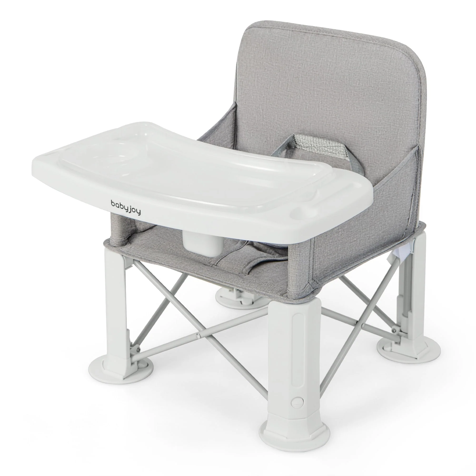 Babyjoy Baby Travel Booster Seat with Double Tray Portable Folding - See Details