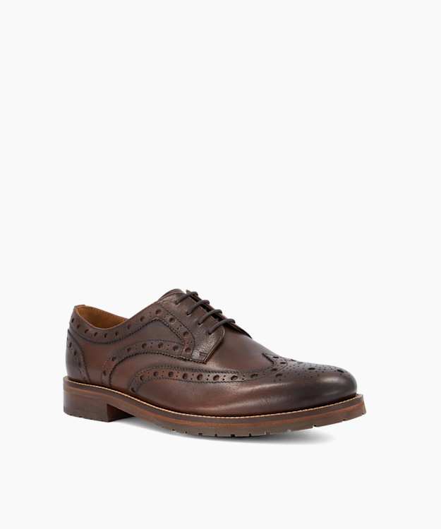 Simbar Brown - Lace-Up Brogue Shoes