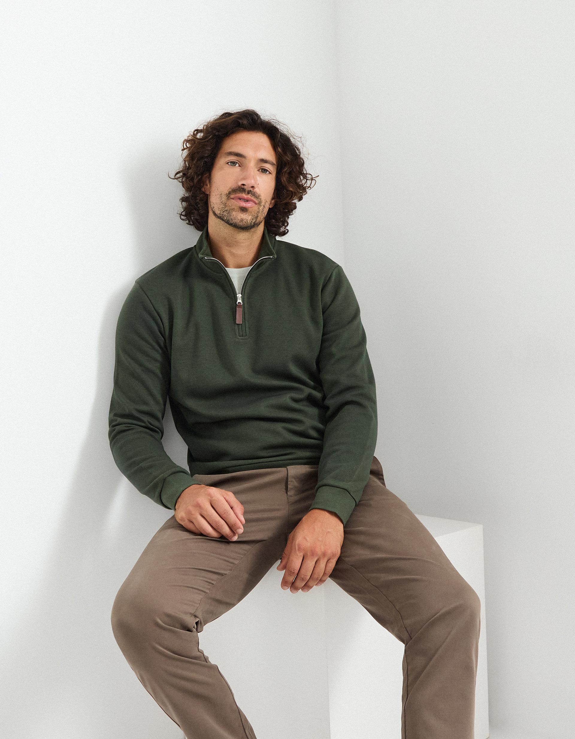 Sweatshirt de Felpa, Homem, Verde Escuro