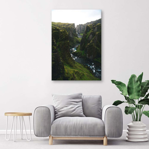 Feeby Obraz na płótnie Krajobraz górski las rzeka 40x60