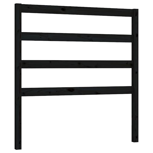 NNEVL Bed Headboard Black 96x4x100 cm Solid Wood Pine