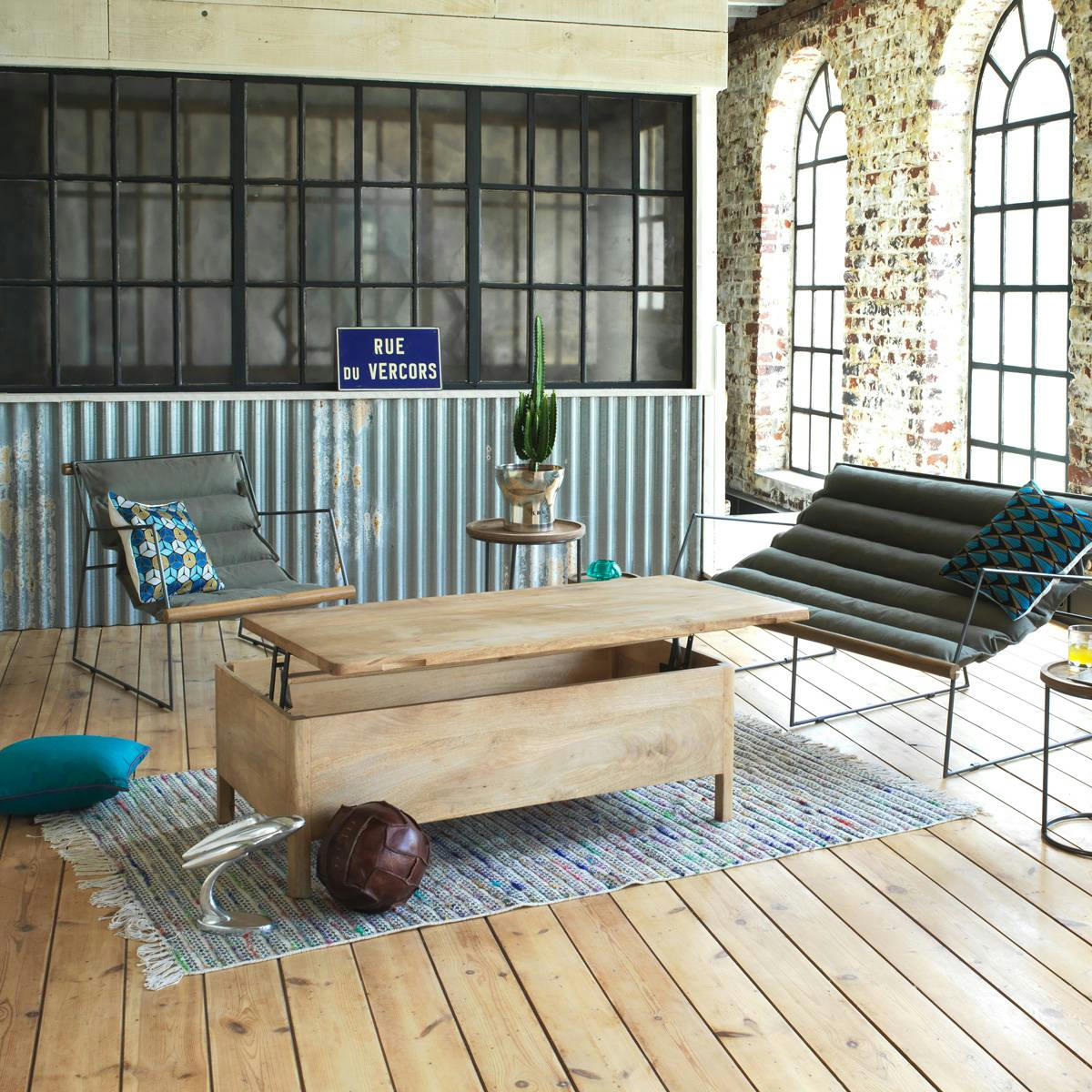 ROSALIE - Fauteuil en tissu kaki 124.5 cm