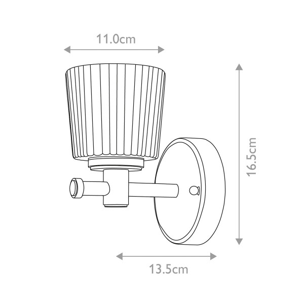 Kinkiet polerowany chrom Binstead 1xG9x3W wym:16,5x11x13,5cm IP44 Elstead