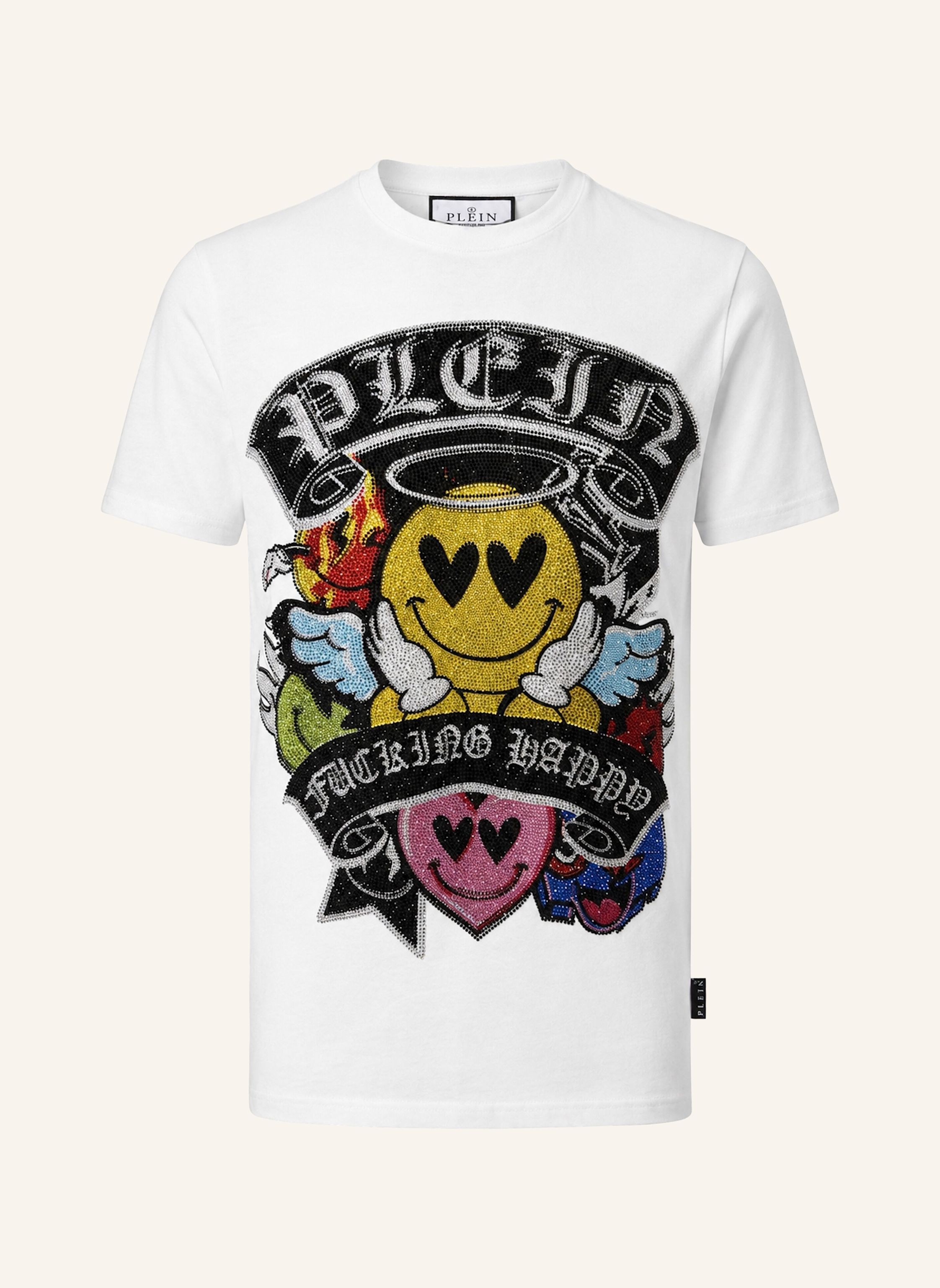 PHILIPP PLEIN Kurzarm-Rundhals-T-Shirt SMILE
