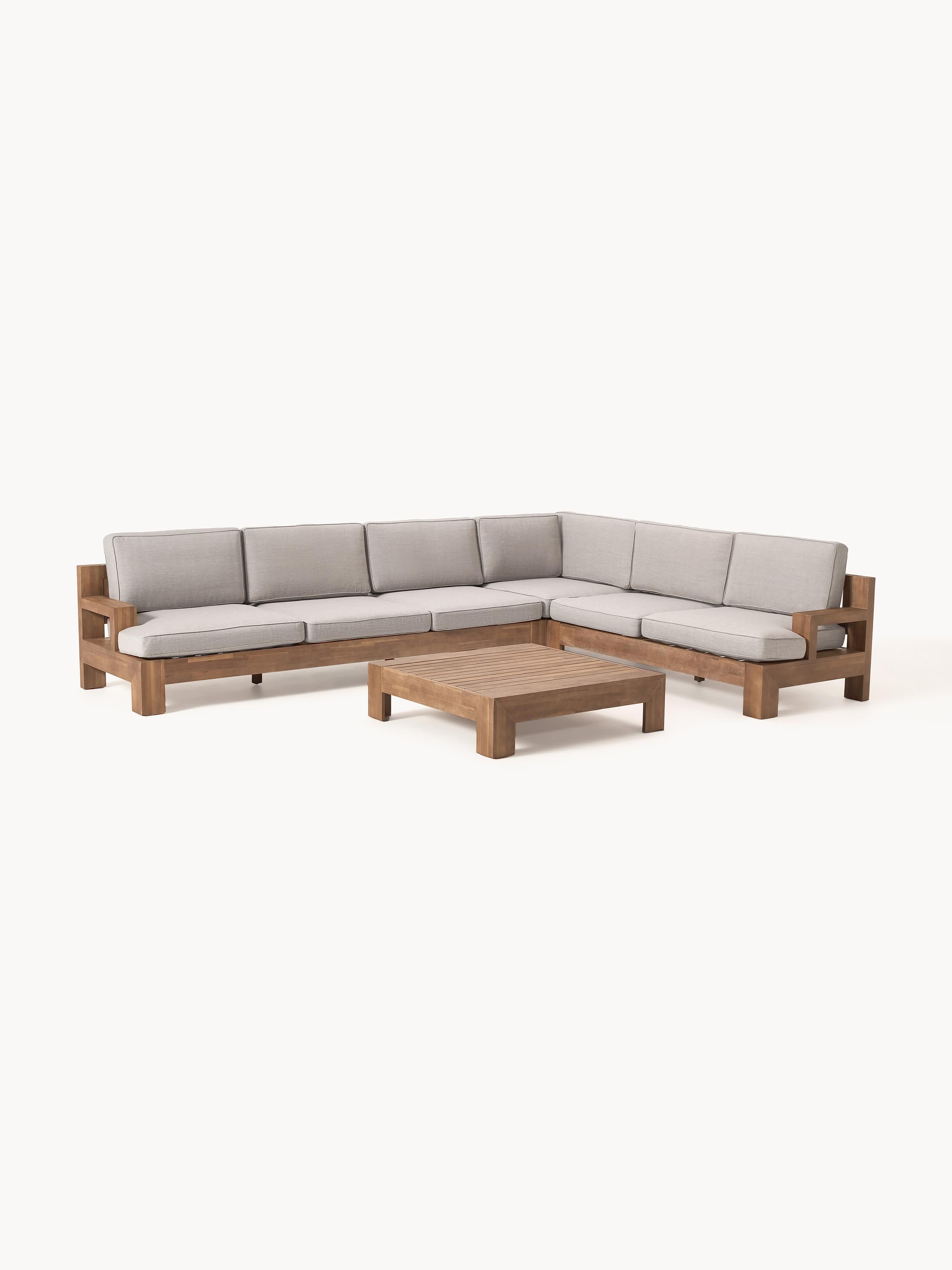 Modulares Garten-Lounge-Set Joshua aus Akazienholz, 4er-Set