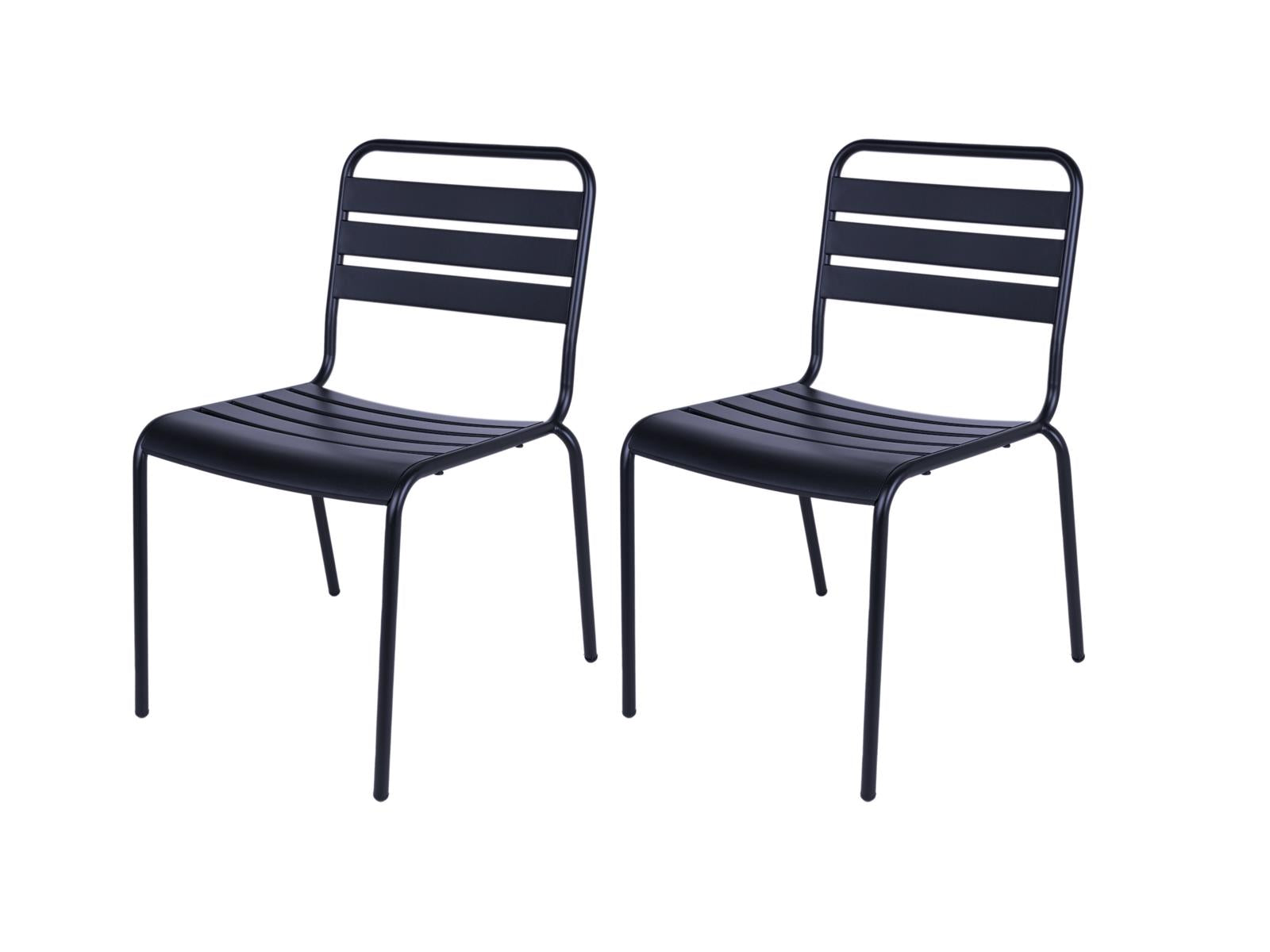MaximaVida metalen tuinstoel Max zwart - doos per 2 stuks
