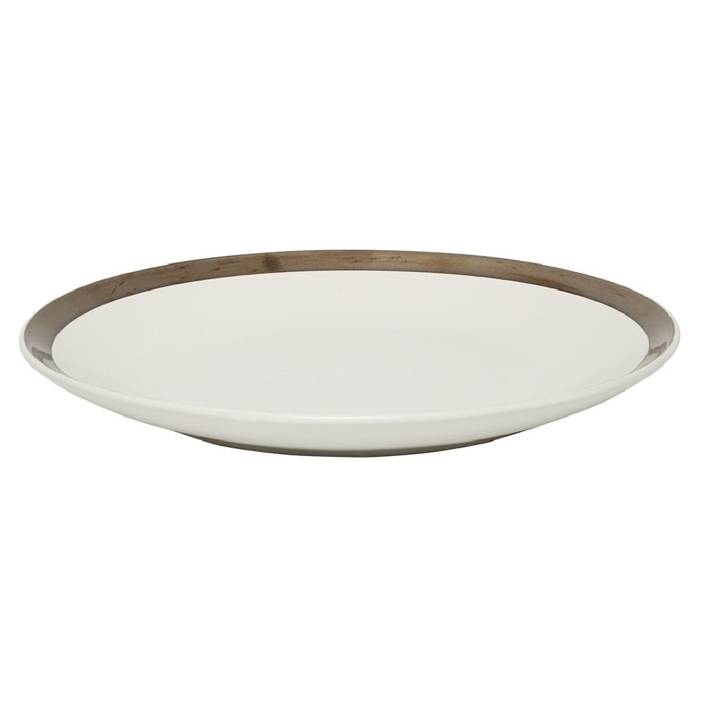 Assiette plate faïence bord liseré doré Ø27cm (2 modèles)